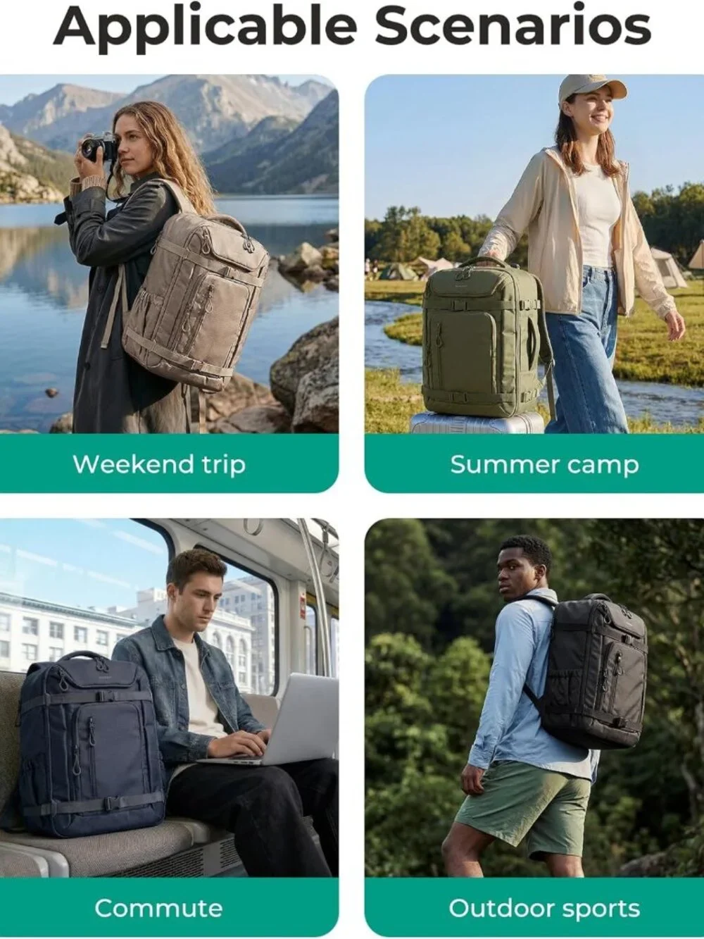 Versatile Travel Backpack for Laptops, 17-Inch, Unisex Carry-On Bag, Stylish